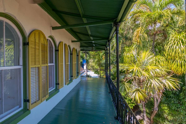 Key West Eua 2017 Ernest Hemingway Casa Key West Bonita — Fotografia de Stock