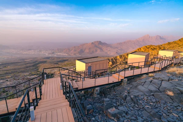 Hamra Oman 2018 Blick Vom Luxus Resort Berghang Mit Blick — Stockfoto