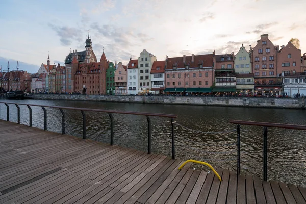 Cityscape Baltic Sea Port Вид Дерев Яної Прогулянки Каналом Традиційні — стокове фото