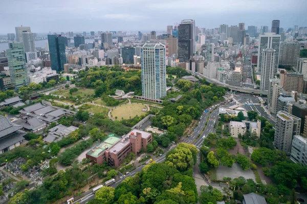 東京都 2019年5月12日 東京タワー展望台の高さから見た東京都心の高層ビルや街並み — ストック写真