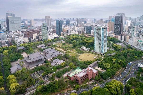 東京都 2019年5月12日 東京タワー展望台の高さから見た東京都心の高層ビルや街並み — ストック写真