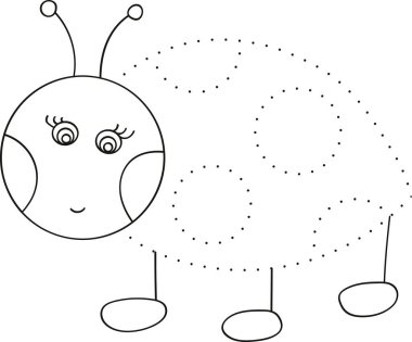 Uğur böceği boyama noktasından noktaya