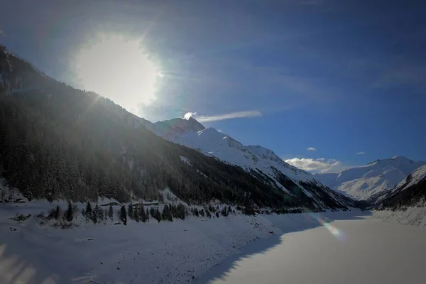 Vista Deslumbrante Topo Das Montanhas Kaunertal — Fotografia de Stock