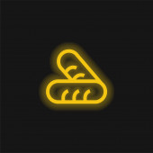 Kenyérpár sárga izzó neon ikon
