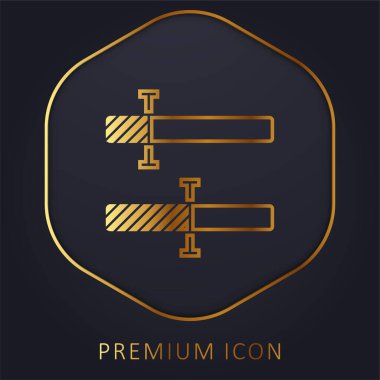 Çubuk Çizelgesi Altın Çizgi prim logosu veya simgesi