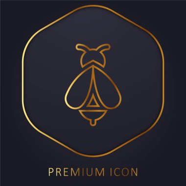 Apioterapi altın çizgi prim logosu veya simgesi