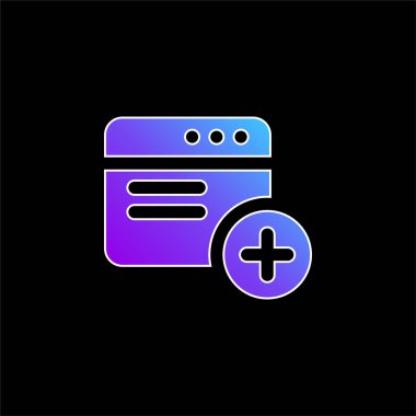 Mavi gradyan vektör simgesi ekle