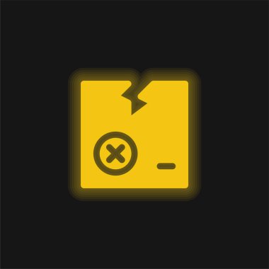 Kutu sarısı parlak neon simgesi