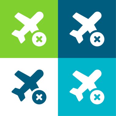 Hava Düzlemi Düz 4 renk en küçük simge kümesi