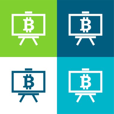 Bitcoin Sunum Sembol Düz Renk en az simge kümesi
