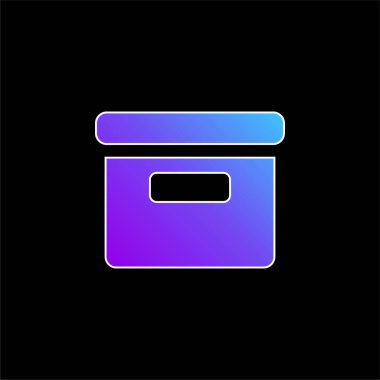 Dolu Kutu Mavi Gradyan vektör simgesini arşivle