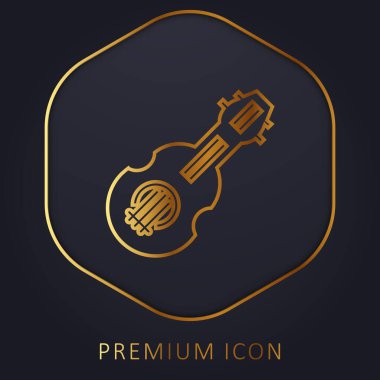 Balalaika golden line premium logo or icon clipart