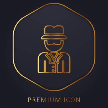 Anonim altın çizgi premium logosu veya simgesi