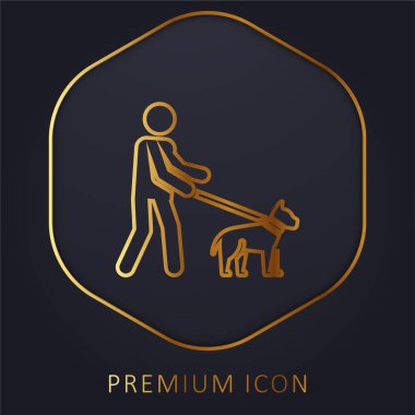 Kör altın çizgi prim logosu veya simgesi