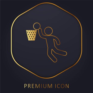Basketbolcu Altın Hat prim logosu veya simgesi