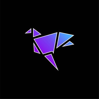 Kuş mavisi gradyan vektör simgesi