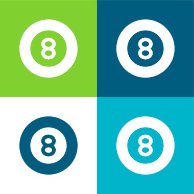 Bilardo Düz 4 Renk en küçük simge kümesi