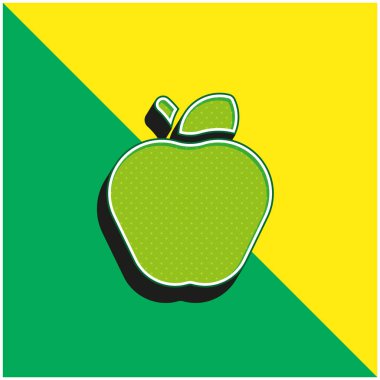 Apple Green ve sarı modern 3d vektör simgesi logosu
