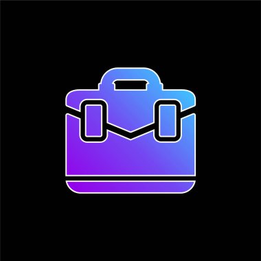 Evrak çantası mavi gradyan vektör simgesi