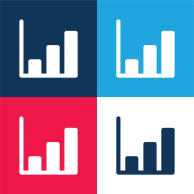 Çubuk Tablosu Mavi ve Kırmızı En düşük simge kümesi