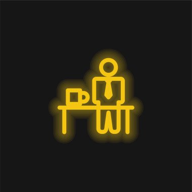 Kırılma Zamanı sarı parlak neon simgesi