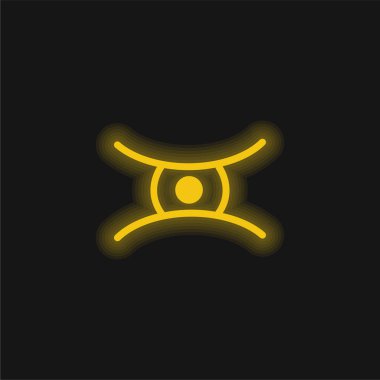 Hayvan Gözü Sarı Parlak Neon Simgesi