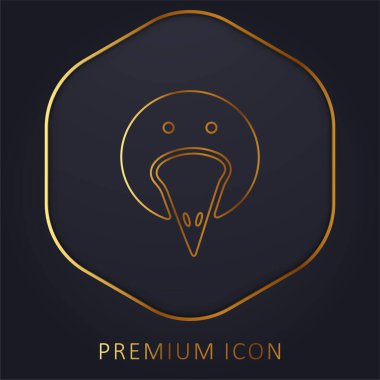 Kuş Portresi Altın Hat prim logosu veya simgesi