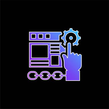 Uygulama mavi gradyan vektör simgesi