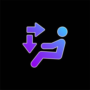 Klima mavi eğimli vektör simgesi