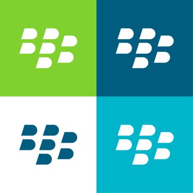 Blackberry Düz 4 renk simgesi seti