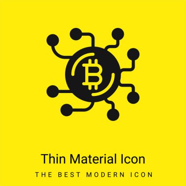 Bitcoin en az parlak sarı madde simgesi
