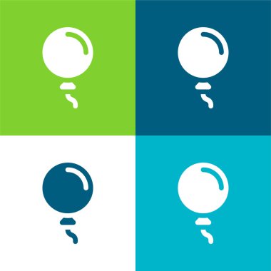 Balon Düz 4 renk en küçük simge kümesi