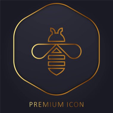 Arı altın çizgisi prim logosu veya simgesi