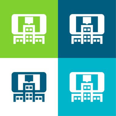 Artırılmış Gerçeklik Düzlüğü 4 renk en az simge kümesi