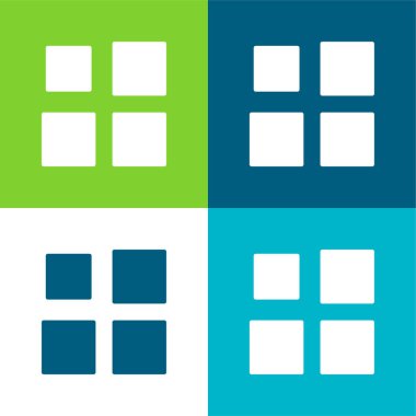 Dizilim Düz 4 renk en küçük simge kümesi