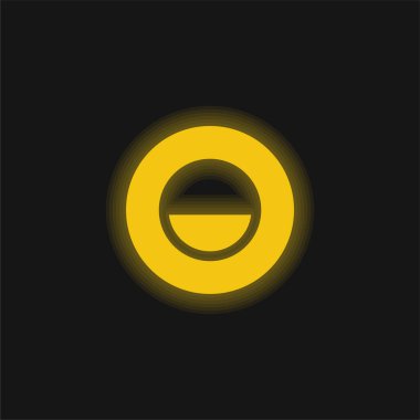 Siyah ve beyaz, parlak neon ikon