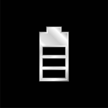 Şarj gümüş kaplamalı metalik simgenin üç çeyreği ile pil durumu