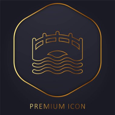Bridge golden line premium logo or icon clipart
