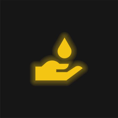Kan sarısı parlak neon simgesi