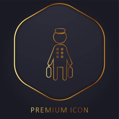 Altın çizgili amblemi ya da simgesi olan Bell Boy