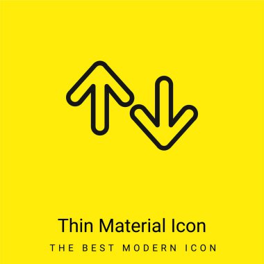 Oklar Yukarı ve Aşağı minimal parlak madde simgesi