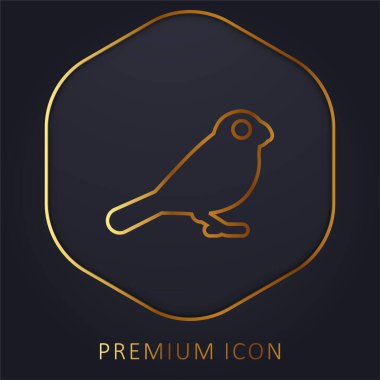 Kuş altın çizgisi premium logosu veya simgesi