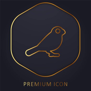 Bird golden line premium logo or icon clipart