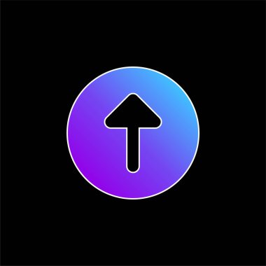 Arrow Yukarı mavi eğimli vektör simgesi