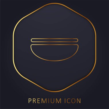 Altın çizgi prim logosu veya simgesi dengesi