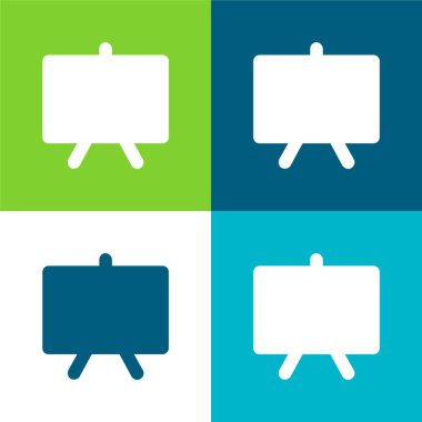 Tahta Düz 4 renk en küçük simge kümesi