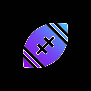 Amerikan futbolu mavi eğimli vektör simgesi