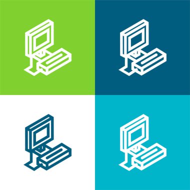 Atari Düz 4 renk en küçük simge kümesi