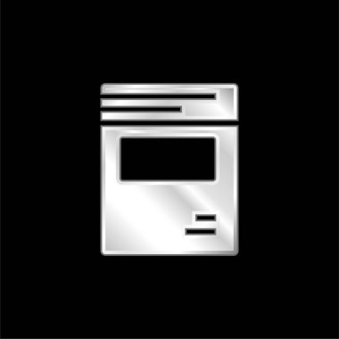 Gümüş kaplama metalik simge