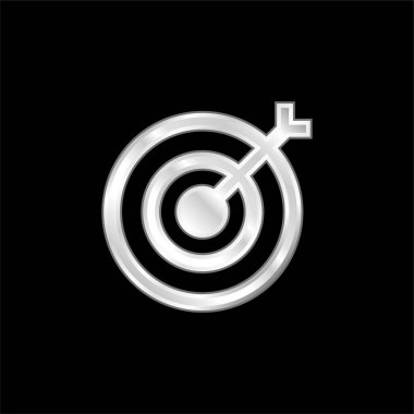 Okçuluk gümüş kaplama metalik simge